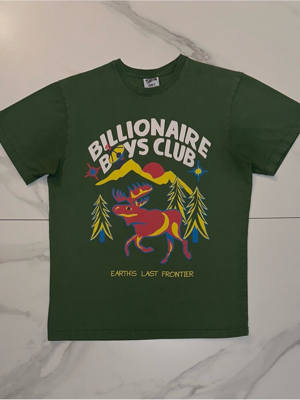 Billionaire Boys Club BB Open Trail S/S Tee Green Size Large